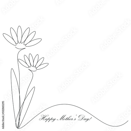 Happy mothers day card vector illustration