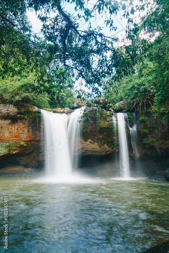 Fototapeta Naklejka Na Ścianę i Meble -  Haew Suwat Waterfall at Khao Yai National Park in Thailand
