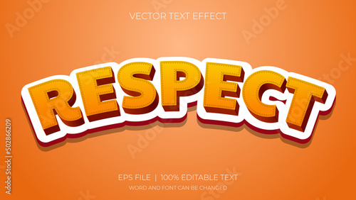 respect 3d looks text effect editable word