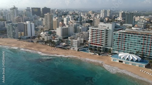 Aerial View of Condado in Puerto Rico photo