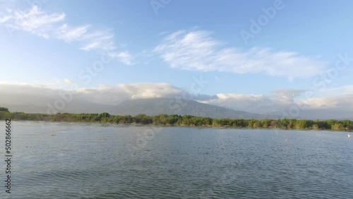 landscape with lake photo