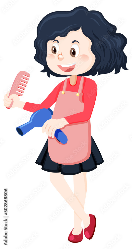 Woman hairdresser holding her tools Woman hairdresser holding her tools
