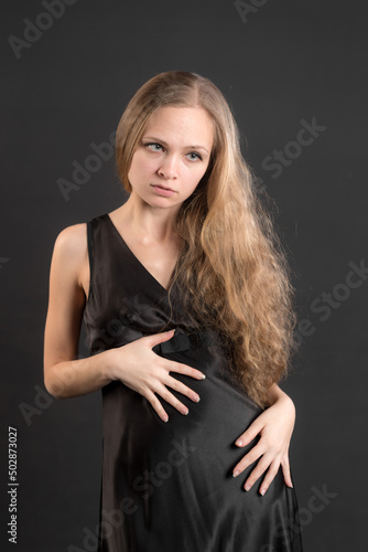woman on a black background © Maslov Dmitry