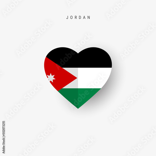 Jordan heart shaped flag. Origami paper cut Hashemite Kingdom of Jordan national banner. 3D vector illustration isolated on white with soft shadow. Free Download Jordan heart shaped flag. Origami paper cut Hashemite Kingdom of Jordan national banner. 3D vector illustration isolated on white with soft shadow. - GFXLoad