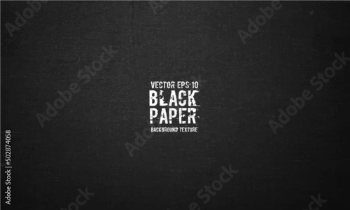 Black paper simple background texture template. Vector EPS 10.