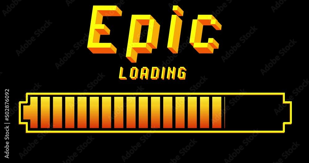 Epic text with Loading, Downloading, Uploading Bar Indicator. Download ...