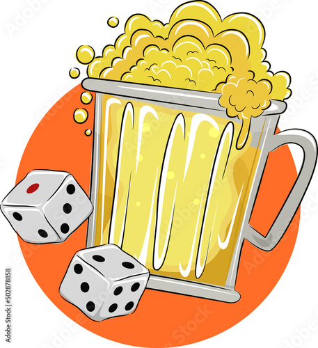 Beer Mug Dice Drinking Game...