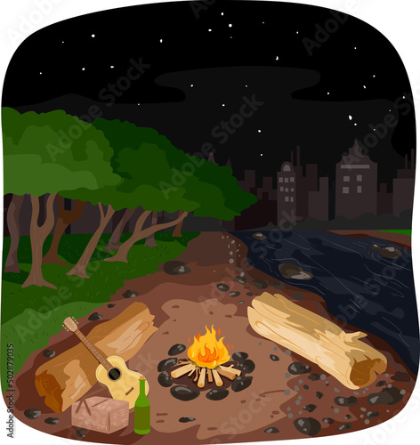 Night Picnic By The River B...