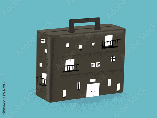 Suit Case Business Building...