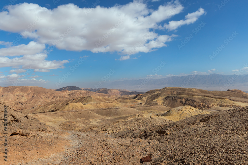 beautiful mountains landscape in Arava desert