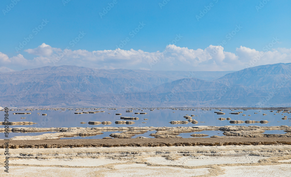 scenery of the dead sea in israel