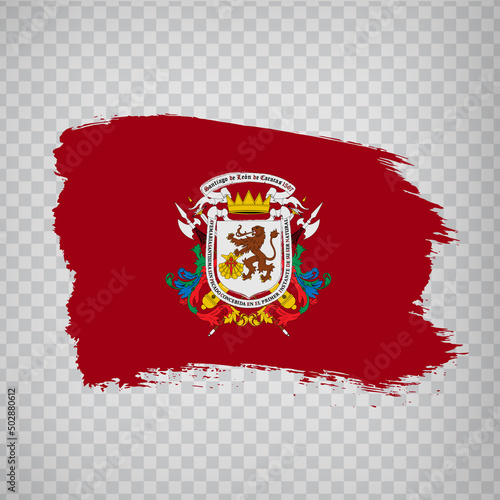 Free Download Flag of Caracas brush strokes. Flag Caracas is capital of  Venezuela on transparent background for your web site design, app, UI.  EPS10.  - GFXLoad