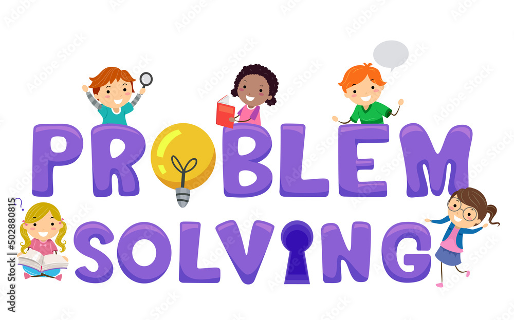 Stickman Kids Problem Solving Illustration Stickman Kids Problem Solving Illustration