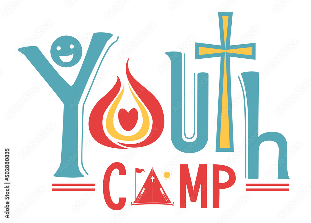 Youth Camp Lettering Illustration Youth Camp Lettering Illustration