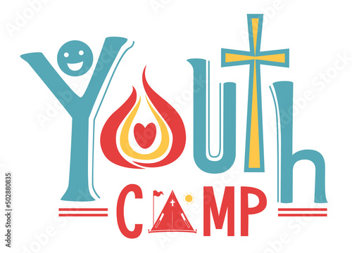 Youth Camp Lettering Illustration © BNP Design Studio