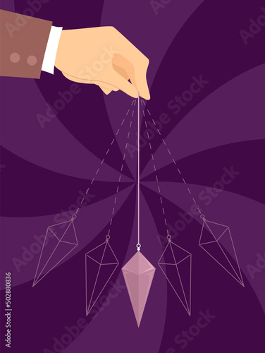 Hand Crystal Hypnosis Move Illustration