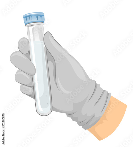 Hand Gloves Water Sampling Laboratory Illustration