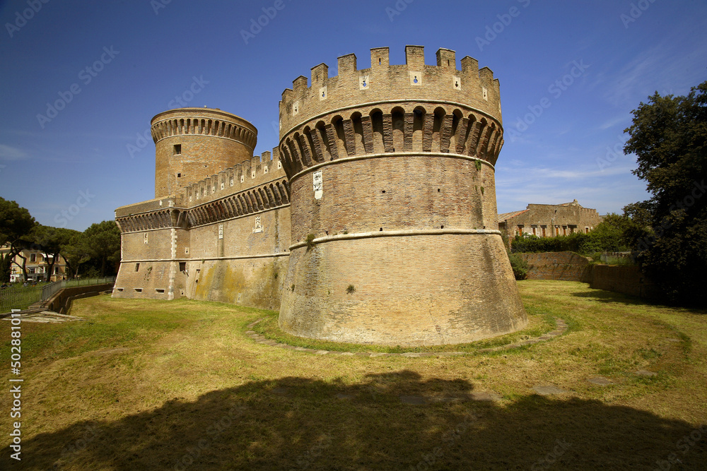 Castel of Giulio II in the ancient village of Ostia