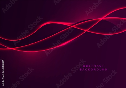 Abstract pink light flowing wave background