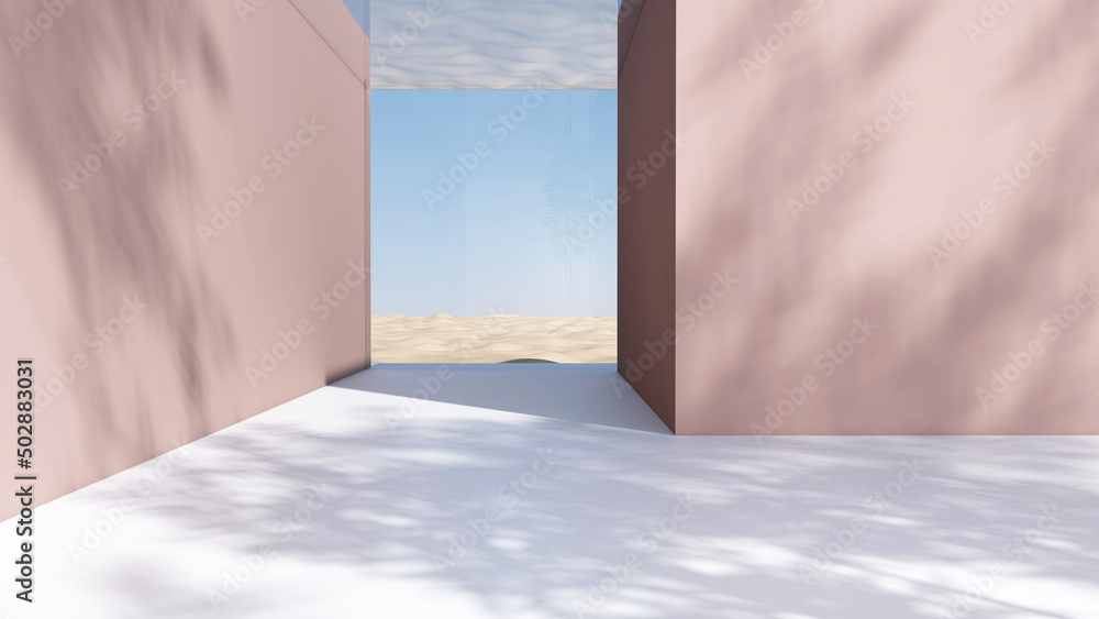 Empty room with Wall Background. 3D illustration, 3D rendering Empty room with Wall Background. 3D illustration, 3D rendering