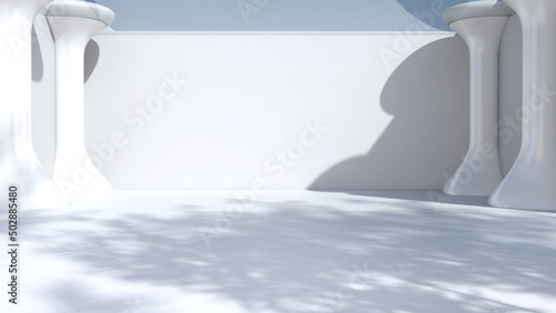 Empty room with Wall Background. 3D illustration  3D rendering