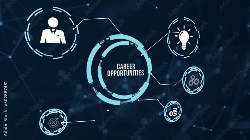 Internet, business, Technology and network concept. CAREER OPPORTUNITIES. Virtual button. Internet, business, Technology and network concept. CAREER OPPORTUNITIES. Virtual button.