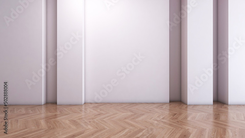 Empty room with Wall Background. 3D illustration, 3D rendering © wichuda
