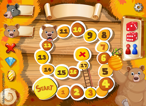 Game design with bears and number