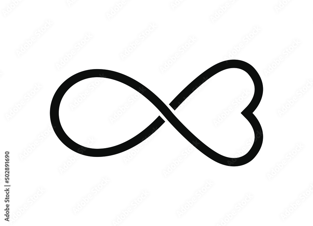 Heart infinity icon. Vector Infinite love Icon Heart infinity icon. Vector Infinite love Icon