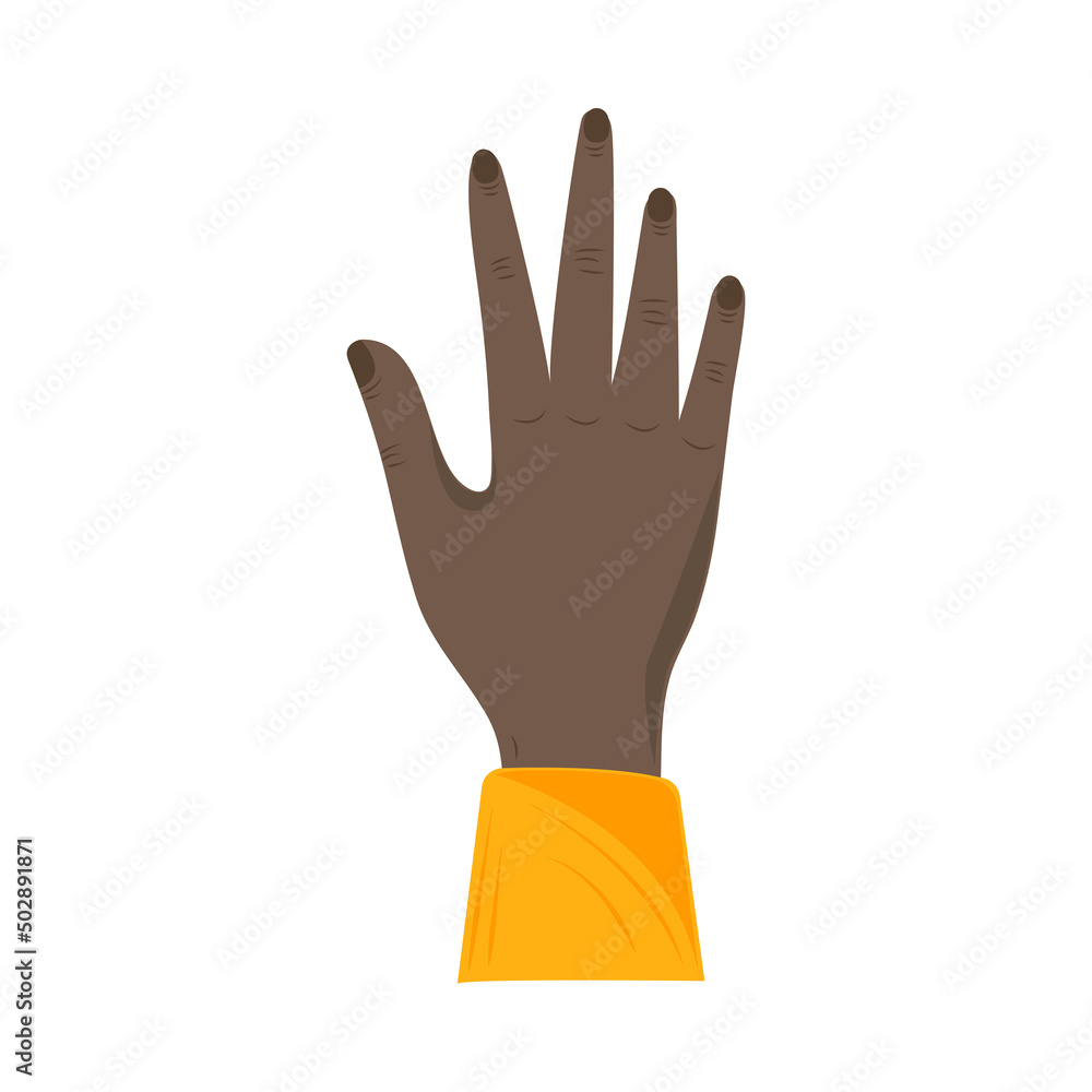 Obraz premium afro raised hand