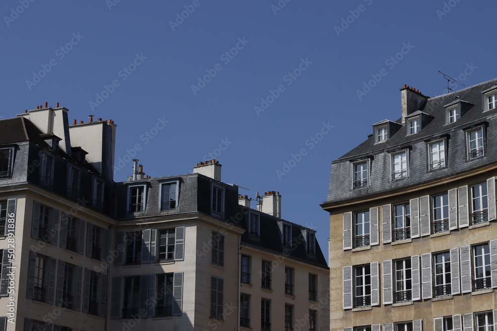 Classic apartment buildings in Paris