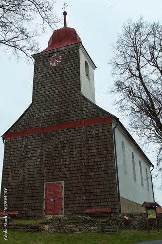 Schilderij op canvas Church in the village Depoltice, Klatovy district, West Bohemia, Czech Republic,