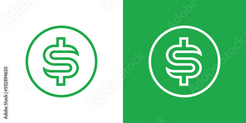 Money logo icon design template elements, dollar sign vector