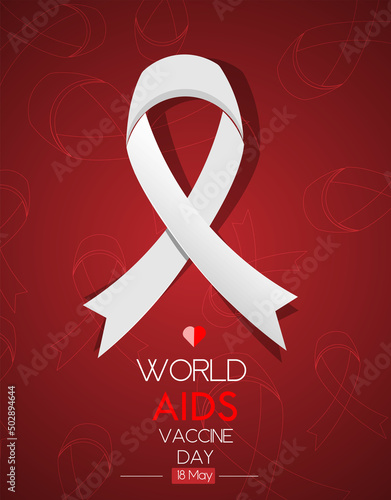 International World Aids Vaccine Day 18th  May spread awareness  poster, web banner and template vector design.
