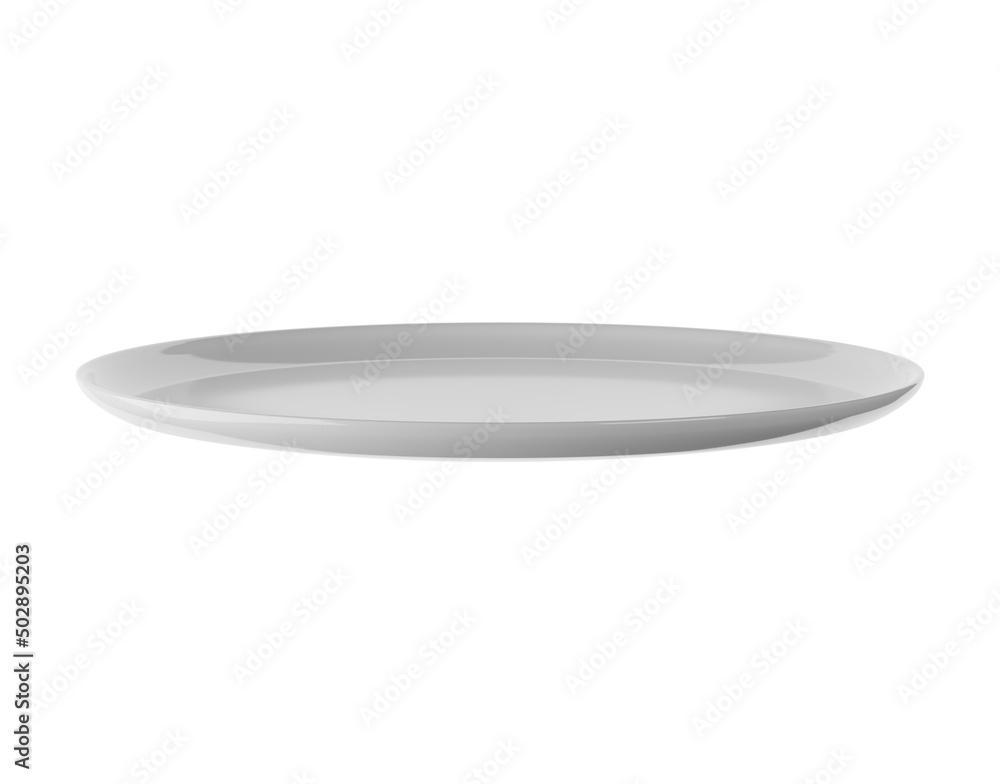 white plate isolated on alpha background 3D Render white plate isolated on alpha background 3D Render