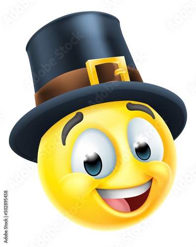 Thanksgiving Pilgrim Emotic...