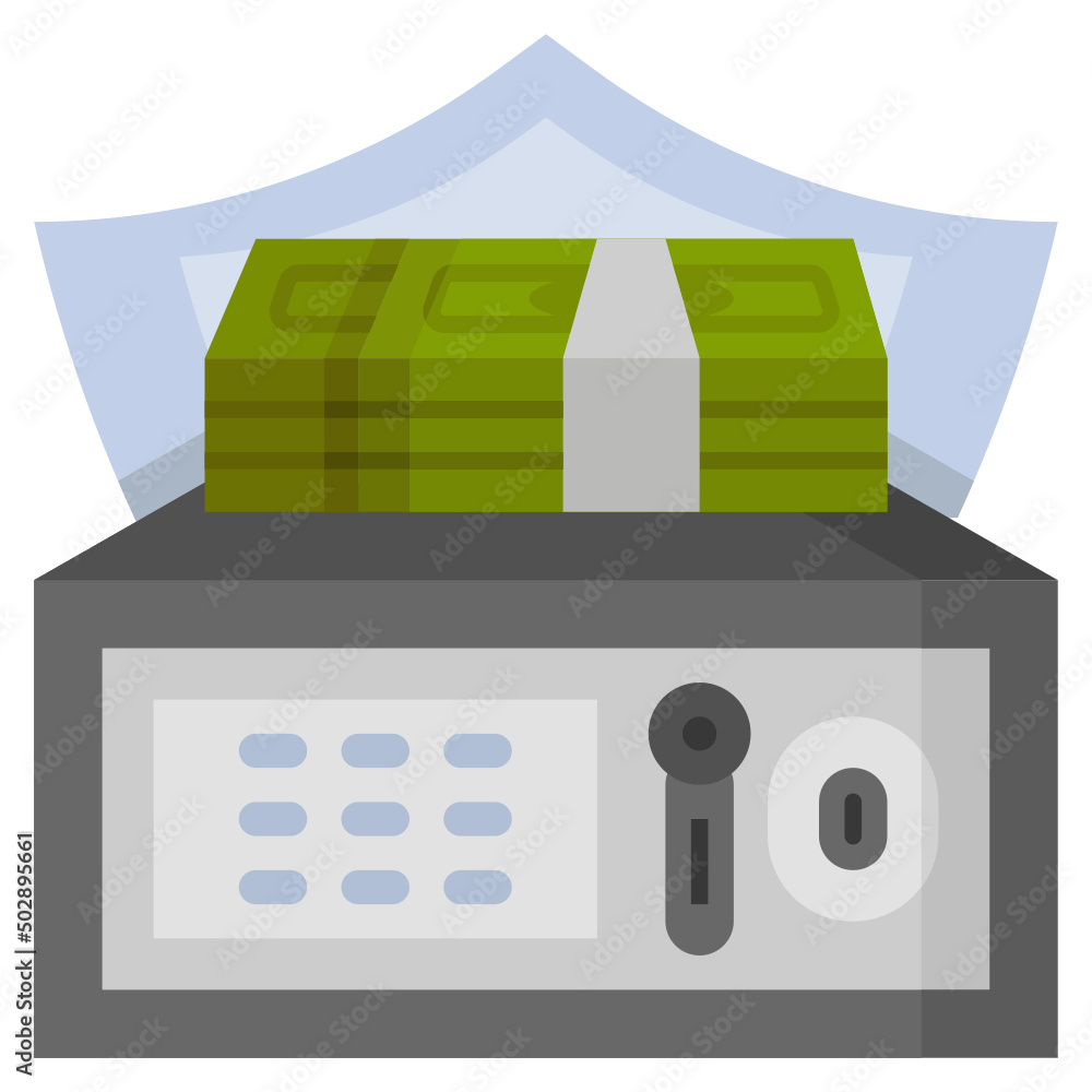 Safety Box flat icon,linear,outline,graphic,illustration Safety Box flat icon,linear,outline,graphic,illustration