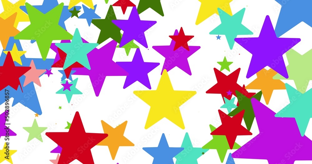Digital composite image of colorful stars on white background Digital composite image of colorful stars on white background