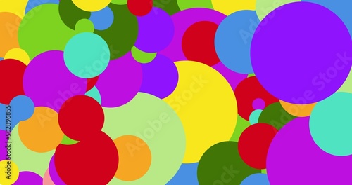 Full frame shot of colorful circles with copy space