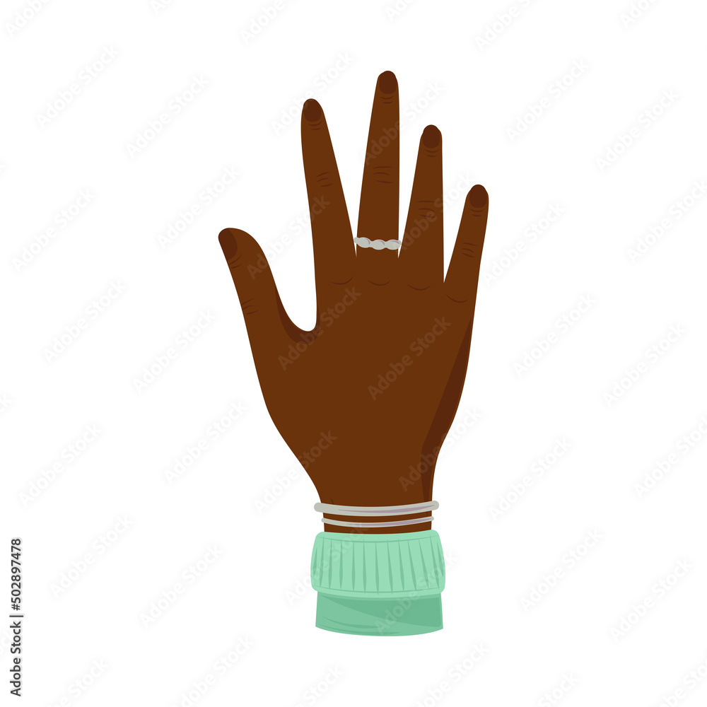 Obraz premium afro hand with ring