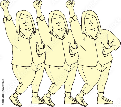 3人の女性の飲み会