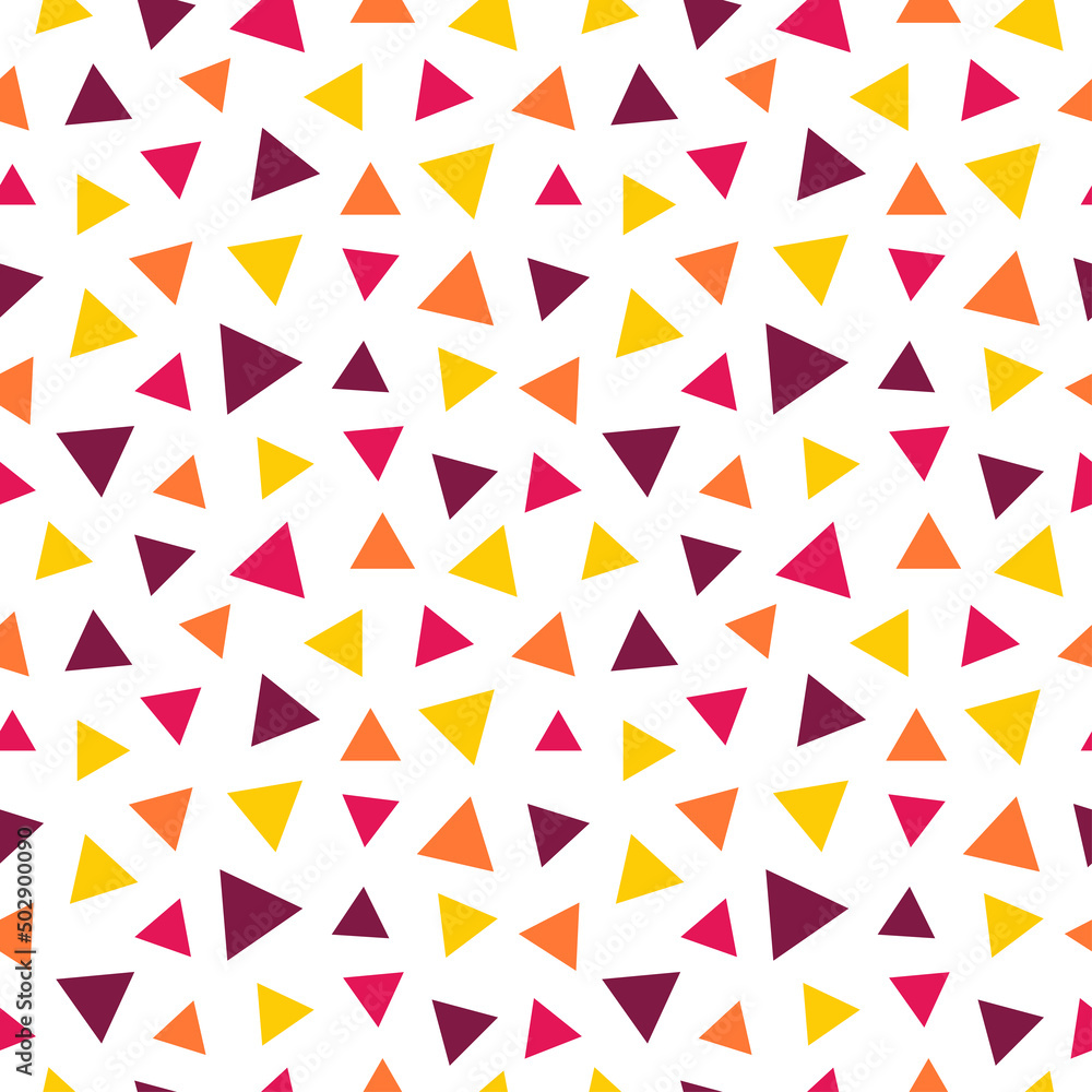 Colorful triangles seamless pattern with white background. Colorful triangles seamless pattern with white background.