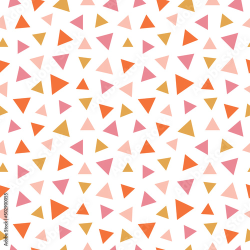 Free Download Colorful triangles seamless pattern with white background. - GFXLoad
