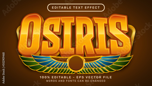 ossiris 3d text effect and editable text effect