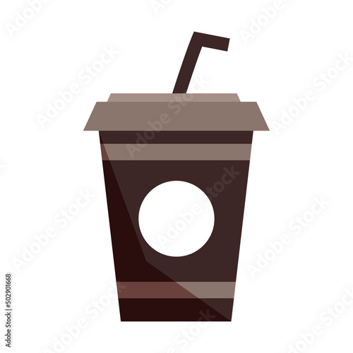 disposable cup with straw