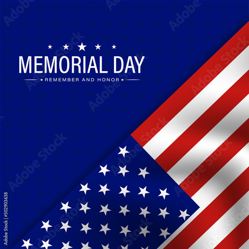 US. Memorial day background, banner vector illustration 