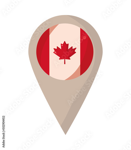 canada flag pointer location