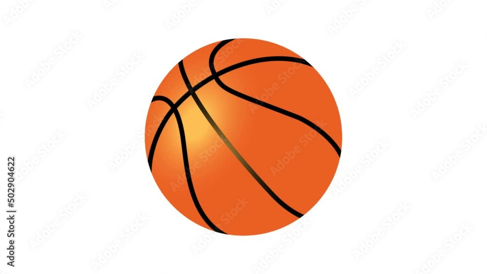 spinning basketball. animation of approaching basketball spinning basketball. animation of approaching basketball