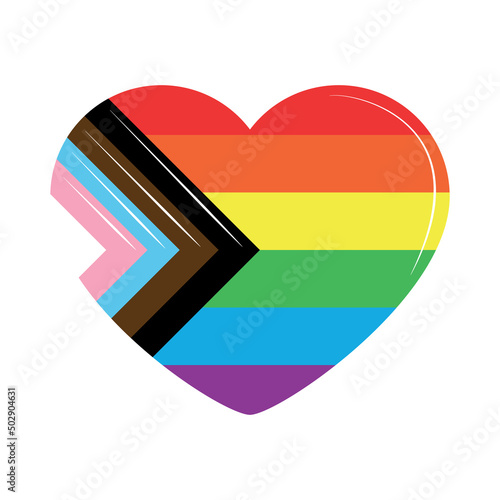 rainbow heart progess lgbt photo