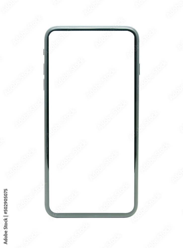 empty mobile phone isolated on white background empty mobile phone isolated on white background